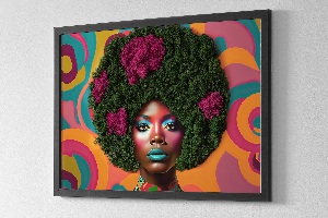 Moha kép Nő afrofrizurával
