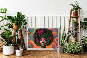 Moha kép Nő afrofrizurával