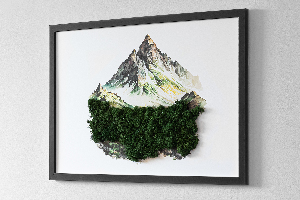 Moha kép A hegy teteje az erdő felett