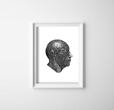 Poszter Anatómiai idegnyomatok