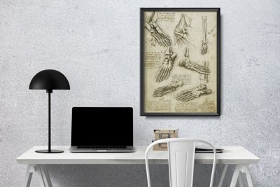 Retro plakát Da vinci csont lábak