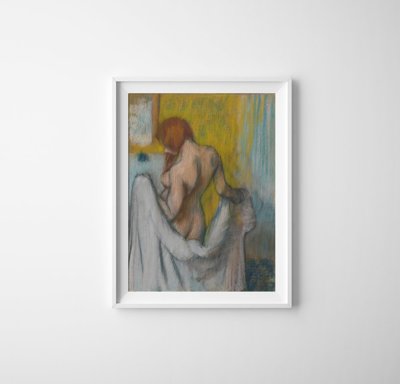 Poszter Egy nő, egy törülközővel, Edgar Degas