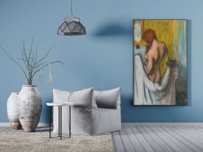 Poszter Egy nő, egy törülközővel, Edgar Degas