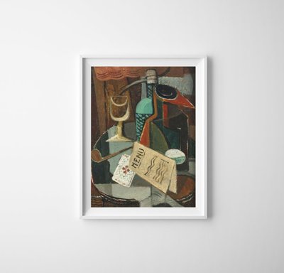 Plakát poszter Nature Morte Au Menu et Au Siphon Louis Marcooussis