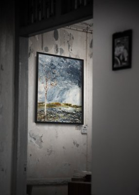 Retro plakát Augusztus Strindberg Björken A nyírfa i