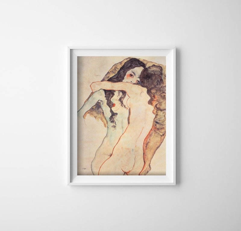 Poszter Két nő közé tartozik az Egona Schiele