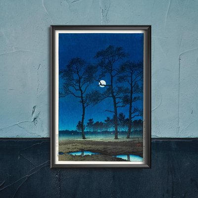 Fali poszter Téli hold Kawase Hasui