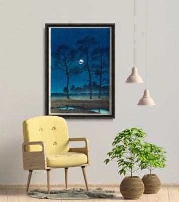 Fali poszter Téli hold Kawase Hasui