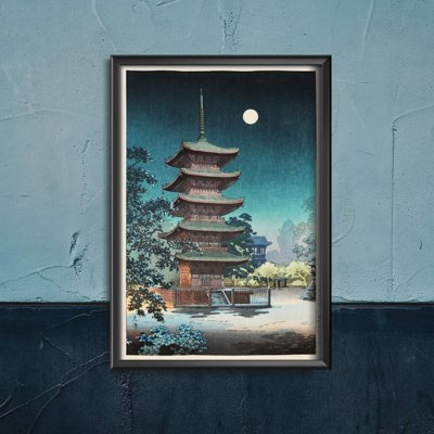 Fali poszter Asakusa Kinryusan a Tsuchiya Koitsu által