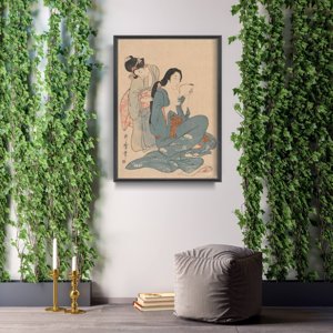 Fali poszter Nők, habverő haj ukiyo-e