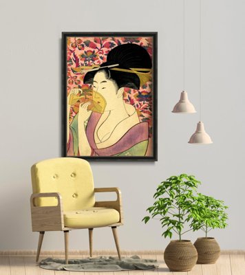 Poszter Kushi Comb Kitagawa Utamaro