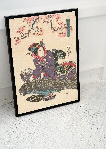 Retro poszterek Geisha Koto Keisaai Eisen