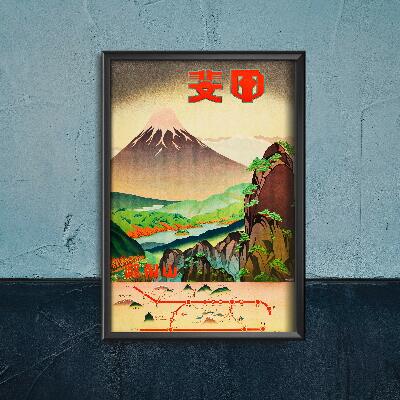 Retro plakát Japán Yamanashi mező