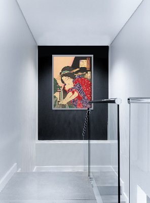 Retro plakát Nő mosás kezét tsukioka yoshitoshi ukiyo-e