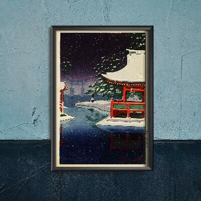 Retro plakát Miyajima a tsuchiya hóviharban