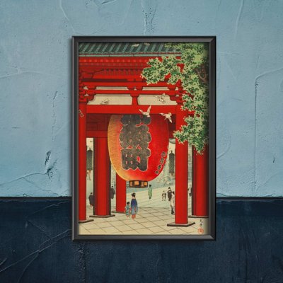 Plakát poszter Nio kapu az Asakus Kannon Tsuchiya-ban