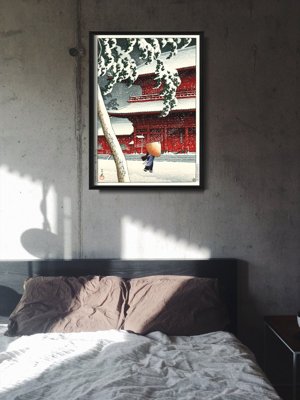 Plakát poszter Hó a templomban Zojoji