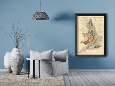 Poszter Régi térkép Anglia vasút