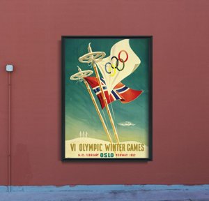 Poszter VI téli olimpiai játékok Oslo-ban