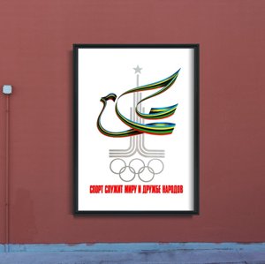 Plakát poszter Szovjet olimpiai poszter