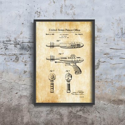 Retro plakát Toy Laser Patent Pistol USA