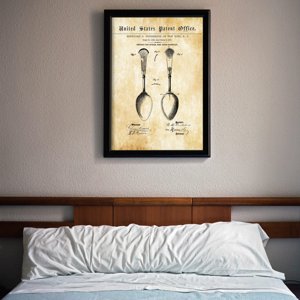 Retro plakát Osiris Flatware Spoon Szabadalmi USA