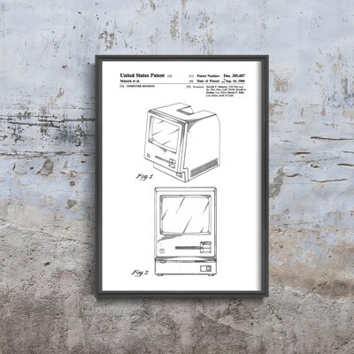 Poszter Eredeti szabadalom az Apple Macintosh számítógépen