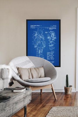 Poszter Apollo Space Suit Patent Astronaut
