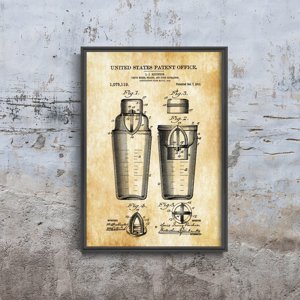 Poszter Drink Shaker Mixer szabadalma az Egyesült Államokban