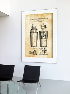 Poszter Drink Shaker Mixer szabadalma az Egyesült Államokban