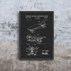 Poszter Skateboard Break Waddell Patent USA