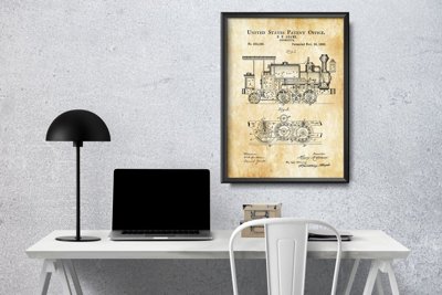 Poszter Locomotive Adams Szabadalmi USA