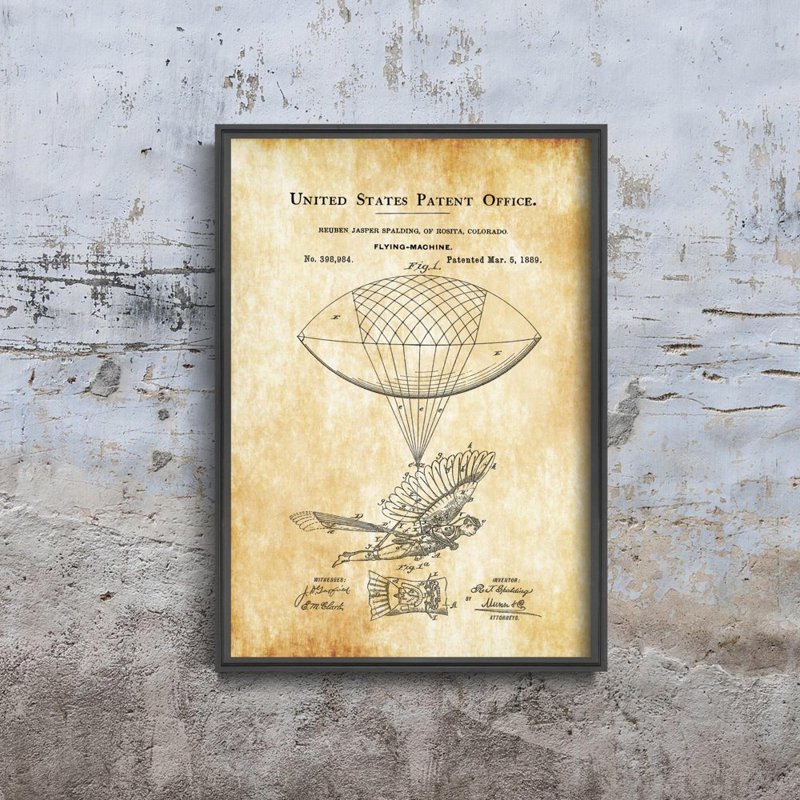 Plakát Léggömb repülő madár