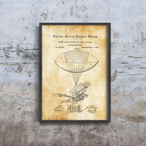 Plakát Léggömb repülő madár