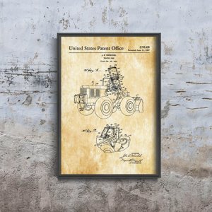 Retro poszterek Patent Wieschel traktor
