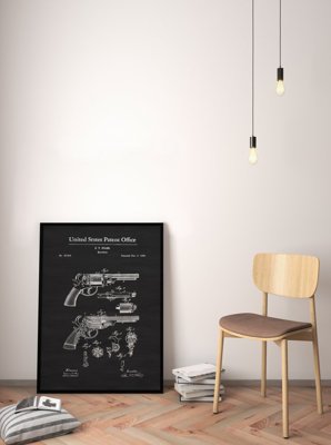Retro poszterek Gun Szabadalmi lőfegyver Starr