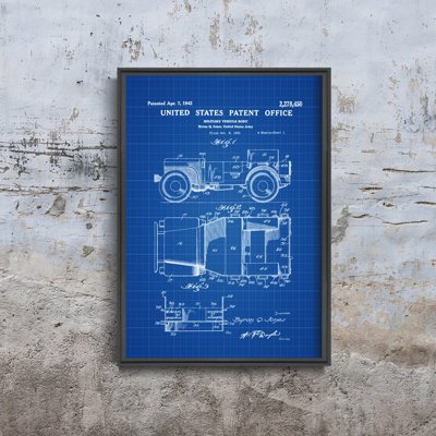 Retro poszterek Willys katonai jeep szabadalmi szabadalom Automobile amerikai hadsereg