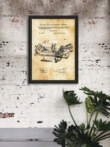 Retro plakát Gramophone Berliner Szabadalmi USA