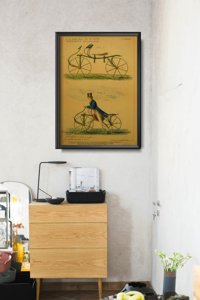 Plakát poszter Retro kerékpár nyomtatás Velocipede Johnson