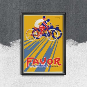 Retro plakát Kedvező ciklusok Motos de Grande Luxe