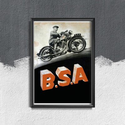 Retro plakát B.S. Motorkerékpárok