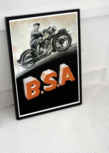 Retro plakát B.S. Motorkerékpárok