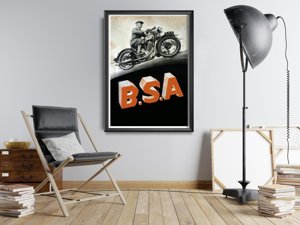 Retro plakát B.S. Motorkerékpárok