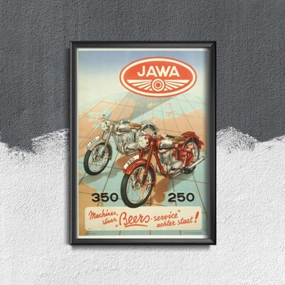 Retro plakát Java vintage motorkerékpár poszter