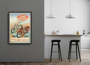 Retro plakát Java vintage motorkerékpár poszter