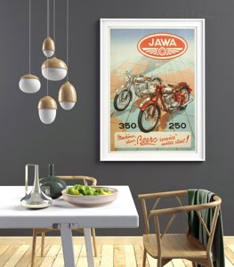 Retro plakát Java vintage motorkerékpár poszter