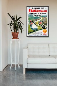 Retro plakát Francorchamps Grand Prix de Belgique