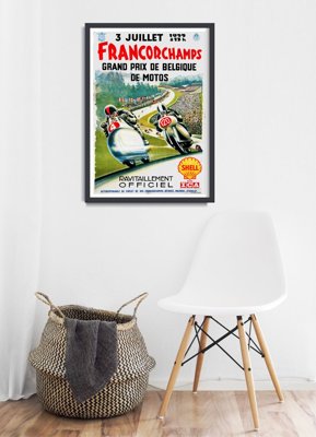 Retro plakát Francorchamps Grand Prix de Belgique