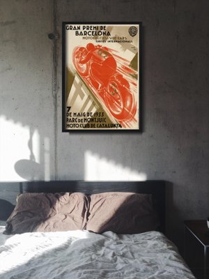 Retro plakát Gran Premi de Barcelona Spanyolország