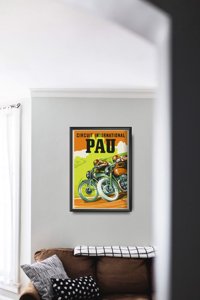 Retro poszterek Nemzetközi motorkerékpár Circru Pau